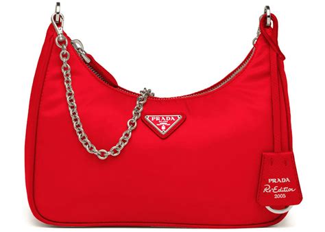 prada red waist bag|prada nylon tote bag black.